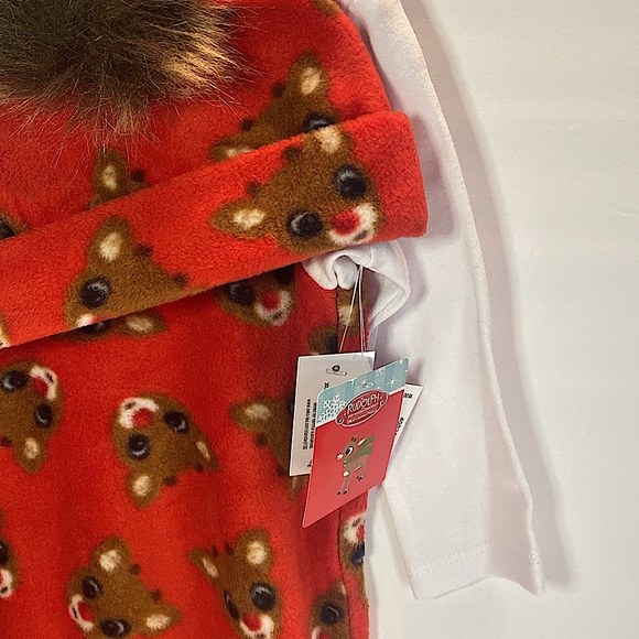 NEW RUDOLPH RED NOSED REINDEER 2 PIECE SET 6 MONTHS SUPER SOFT - Picture 4 of 12